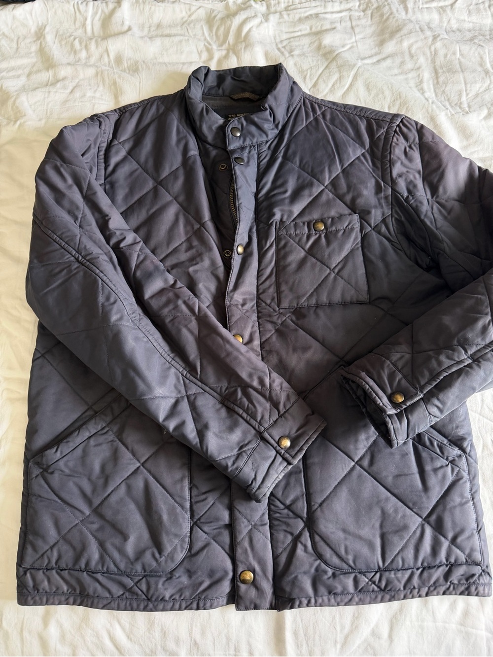 J. Crew Men's Quilted Puffer Jacket in Navy